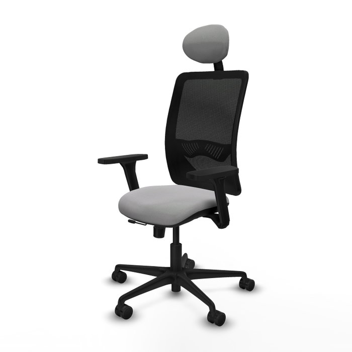 PIQUERAS Y CRESPO Silla de oficina Zulema con mecanismo Sincro/Traslack, Gris claro y Negro PIQUERAS Y CRESPO Silla de oficina Zulema con mecanismo Sincro/Traslack, Gris claro y Negro