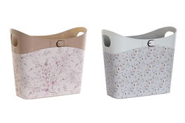 DKD Home Decor Revistero Tradicional Tierra Rosa Palo Gris 21 x 34 x 39 cm (2 Unidades)