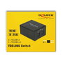 DeLOCK Switch TOSLINK 2 Entradas 1 Salida Audio Óptico Negro