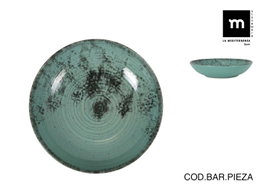 Inde Plato Hondo Aspe Montecarlo Turq ø23cm