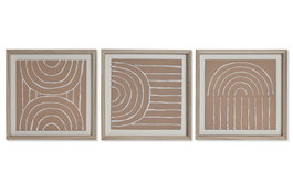 DKD Home Decor Cuadro MDF Yeso 3D Surtido 25x2,2x25 cm
