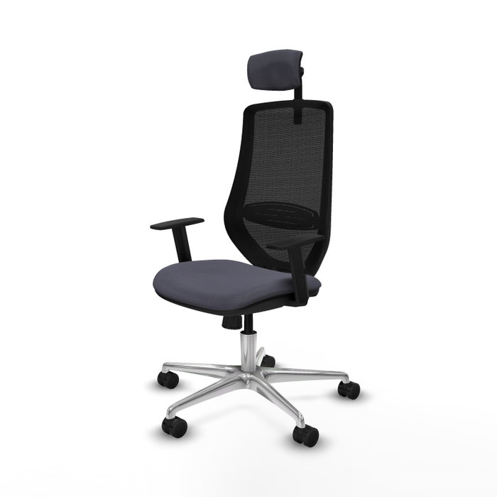 PIQUERAS Y CRESPO Silla de oficina Mardos con mecanismo Sincro, Gris oscuro y Negro PIQUERAS Y CRESPO Silla de oficina Mardos con mecanismo Sincro, Gris oscuro y Negro