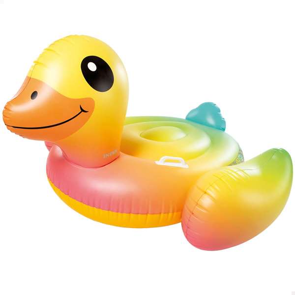 Intex Colchoneta Hinchable Donut de Colores 144 cm