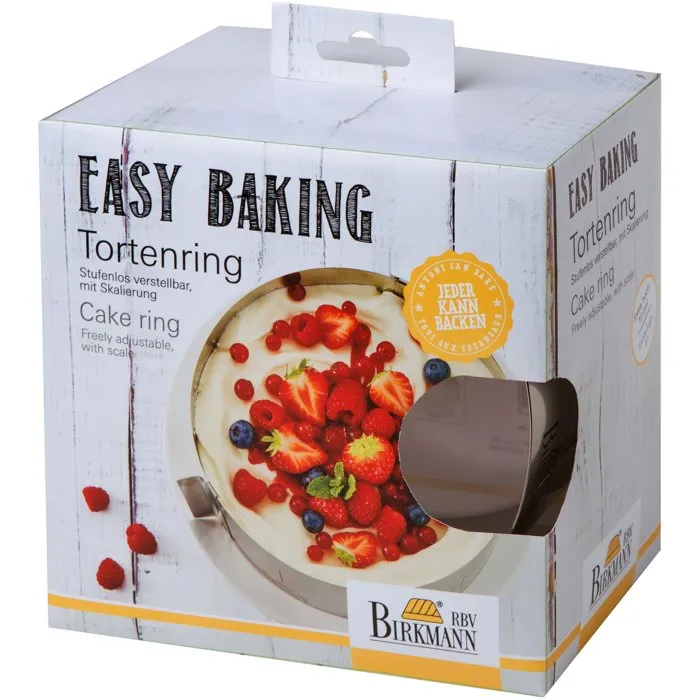 Birkmann Aro para hornear Easy Hoking Ø18-30 cm, H 10 cm - Acero - BIR4026883429314 Birkmann Aro para hornear Easy Hoking Ø18-30 cm, H 10 cm - Acero - BIR4026883429314
