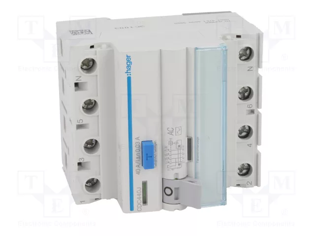 HAGER Interruptor Diferencial 40A 30mA 3+N
