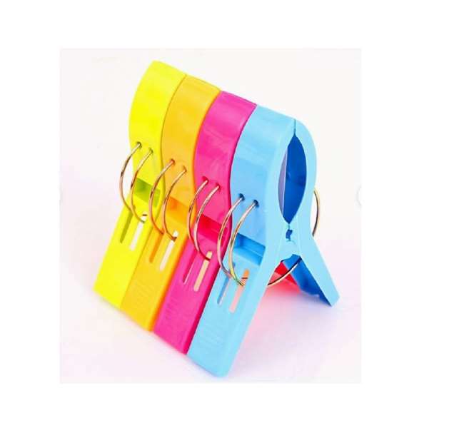 Poessa Pinza Sujeta Toallas PVC 14,5 x 10 cm en Blister - Modelos Surtidos