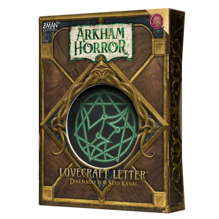 Asmodee Arkham Horror: Lovecraft Letter - Juego de Mesa de Cartas y Deducción para 2-6 Jugadores, Temática Cthulhu, +14 Años