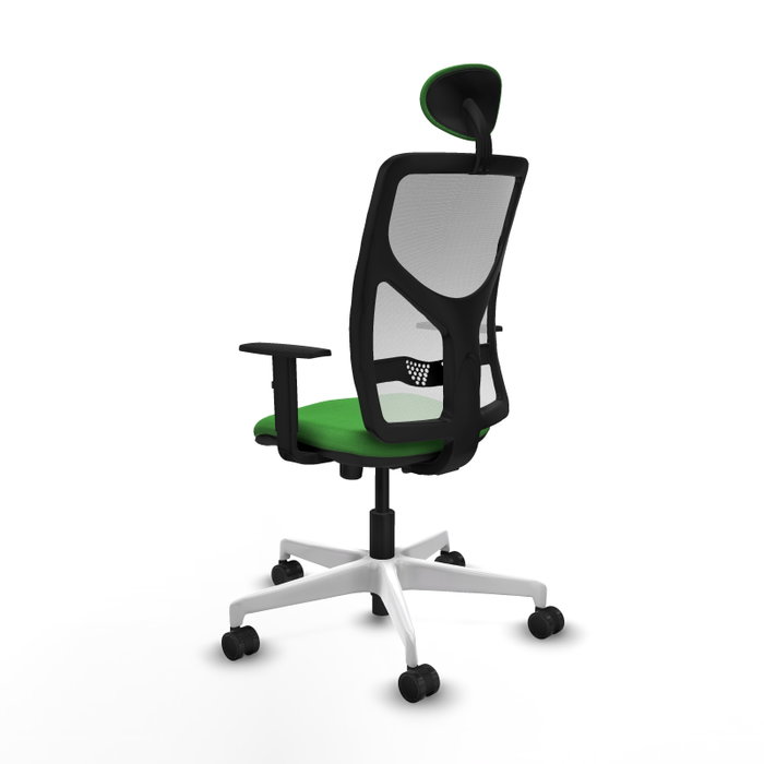 PIQUERAS Y CRESPO Silla de oficina Motilla con mecanismo Sincro Verde y Blanco