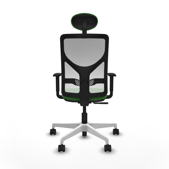 PIQUERAS Y CRESPO Silla de oficina Motilla con mecanismo Sincro Verde y Blanco