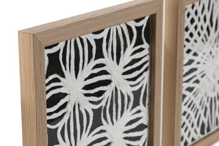 Cuadro Moderno DKD Home Decor Azul Blanco 2 x 22 x 22 cm Set de 4 (2 Unidades)