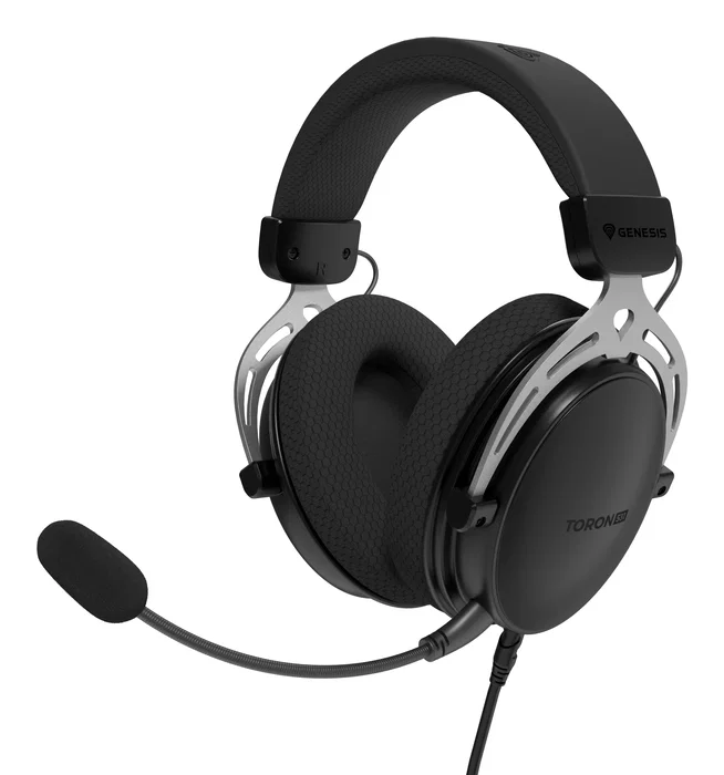 Genesis Auriculares Gaming Toron 531 para PC/Consola/Smartphone - Diadema Circumaural Cerrada con Micrófono Boom Desmontable y Cable de 3.5 mm - Negro