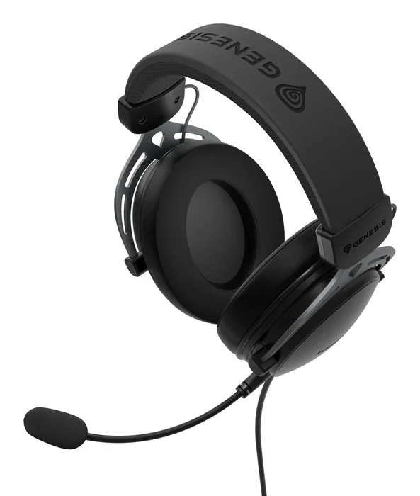 Genesis Auriculares Gaming Toron 531 para PC/Consola/Smartphone - Diadema Circumaural Cerrada con Micrófono Boom Desmontable y Cable de 3.5 mm - Negro