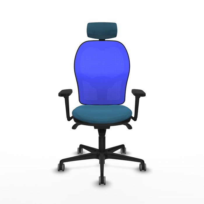 PIQUERAS Y CRESPO Silla de oficina Jorquera con mecanismo Sincro, verde petróleo y azul PIQUERAS Y CRESPO Silla de oficina Jorquera con mecanismo Sincro, verde petróleo y azul