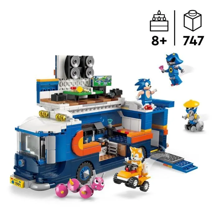 Lego Sonic the Hedgehog 77006 Camión de control del equipo Sonic - Juguete para niños de 8 años