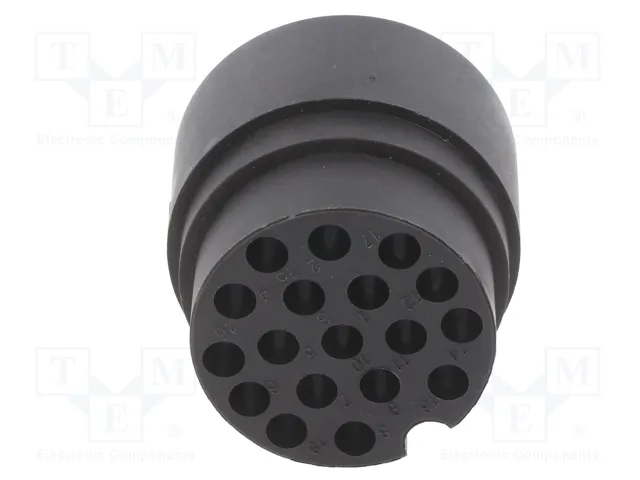 HARTING Conector redondo macho UIC558 de 18 pines HARTING Conector redondo macho UIC558 de 18 pines