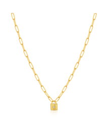 Ania Haie Collar N032-01G Under Lock & Key Dorado de Plata de Ley, 40cm