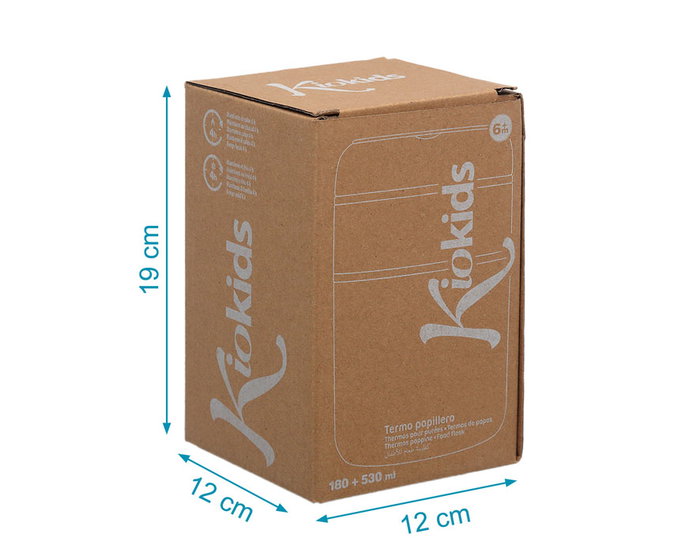 KioKids Termo Infantil 710 mL Acero Inoxidable Rosa Papillas y Sólidos +0 Meses