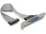 Delock 84300 Adaptador de puerto paralelo con bracket trasero y cable de 0,22 m