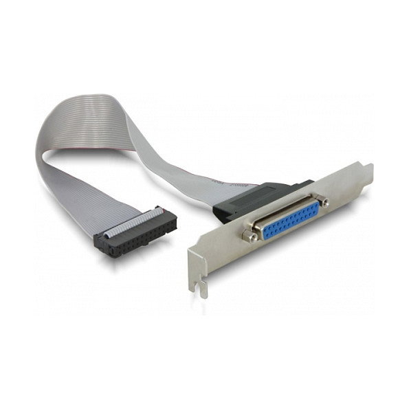 Delock 84300 Adaptador de puerto paralelo con bracket trasero y cable de 0,22 m