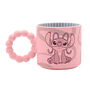 WIDDOP & CO Taza Angel Stitch Disney Cerámica Rosa Caja Regalo