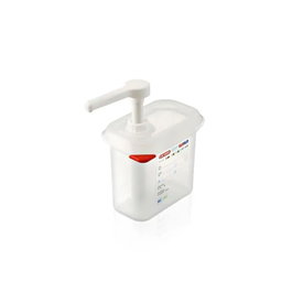 ARAVEN Dispensador de salsa GN 1/9 de 1,5 L