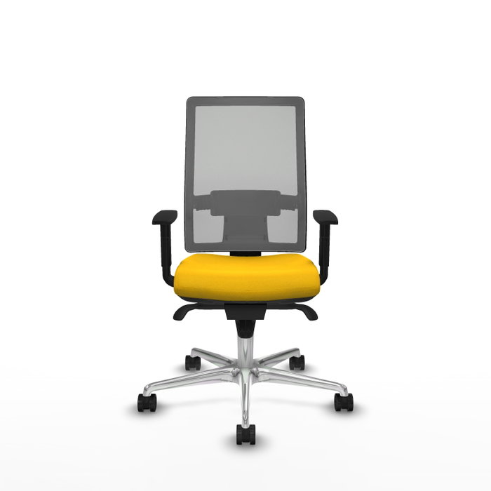 PIQUERAS Y CRESPO Silla de oficina Horna con mecanismo Sincro, Amarillo y Gris PIQUERAS Y CRESPO Silla de oficina Horna con mecanismo Sincro, Amarillo y Gris