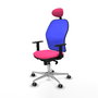 PIQUERAS Y CRESPO Silla de oficina Jorquera con mecanismo Sincro, Rosa y Azul