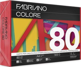 SADIPAL Paquete de papel Fabriano A4 80g color rojo intenso