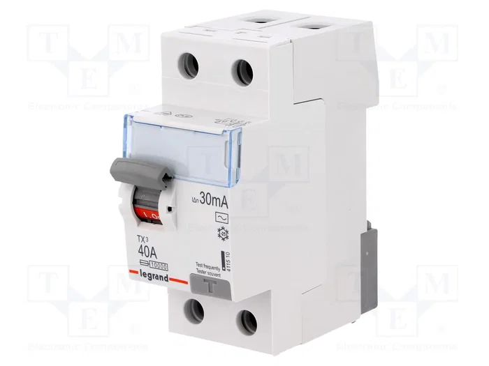 LEGRAND Interruptor diferencial P300 TX 2 polos 40A 30mA LEGRAND Interruptor diferencial P300 TX 2 polos 40A 30mA