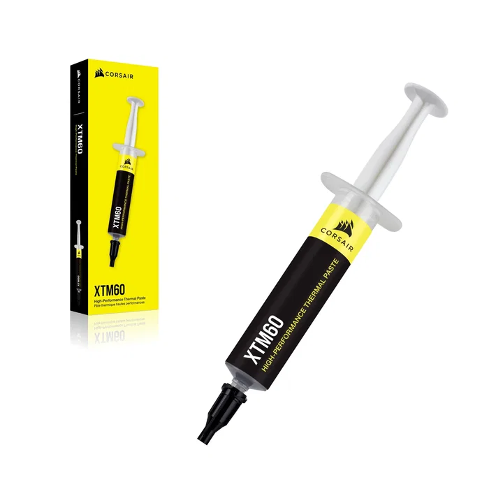 Corsair XTM60 Pasta Térmica de Alto Rendimiento, Conductividad Térmica Superior, para CPU y GPU, Aplicador Incluido, 3 g