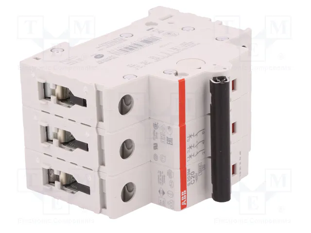 ABB S200M-C20 Interruptor magnetotérmico 20A 3 polos ABB S200M-C20 Interruptor magnetotérmico 20A 3 polos