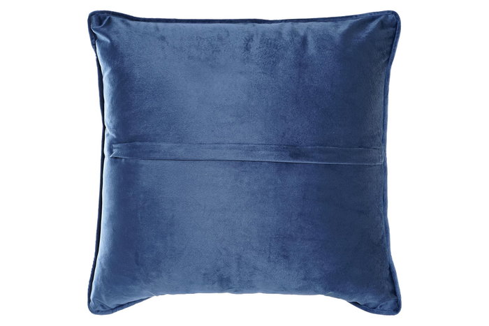DKD Home Decor Cojín Floral Terciopelo Blanco y Azul