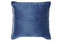 DKD Home Decor Cojín Floral Terciopelo Blanco y Azul