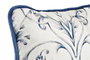 DKD Home Decor Cojín Floral Terciopelo Blanco y Azul