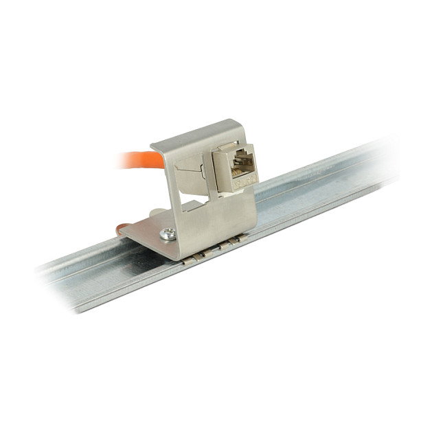 DeLOCK 86255 Soporte de montaje Keystone de 2 puertos para riel DIN