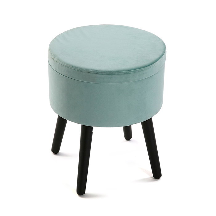 Versa Pouf-Baúl Terciopelo Aguamarina 35x40 cm Versa Pouf-Baúl Terciopelo Aguamarina 35x40 cm