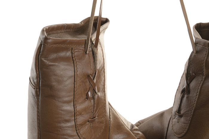 DKD Home Decor Guantes de Boxeo de Piel Marrón