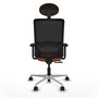 PIQUERAS Y CRESPO Silla de oficina Zulema Naranja y Negro