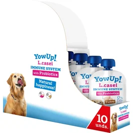 Yow Up! - L.Casei Yow Up Probióticos para Perros - Complemento Alimenticio Fermentado Lácteo Sin Lactosa - Sabor a Pavo - 10 Unidades x 115 gr