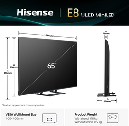 Hisense 65E8Q Smart TV 4K Ultra HD ULED Mini LED 65 pulgadas