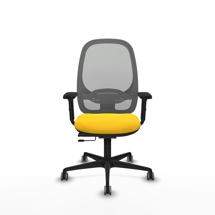 PIQUERAS Y CRESPO Silla de oficina Cilanco con mecanismo Sincro/Traslack, Amarillo y Gris PIQUERAS Y CRESPO Silla de oficina Cilanco con mecanismo Sincro/Traslack, Amarillo y Gris
