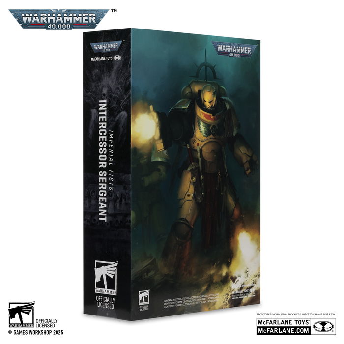 McFarlane Figura de Acción Coleccionable Warhammer 40K Intercessor Sergeant 7 Pulgadas, Videojuego, 2025, Color Amarillo