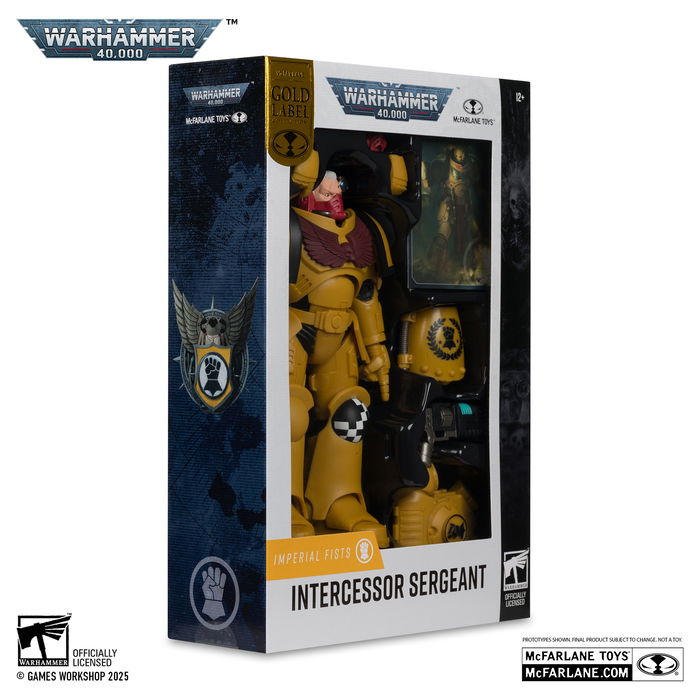 McFarlane Figura de Acción Coleccionable Warhammer 40K Intercessor Sergeant 7 Pulgadas, Videojuego, 2025, Color Amarillo