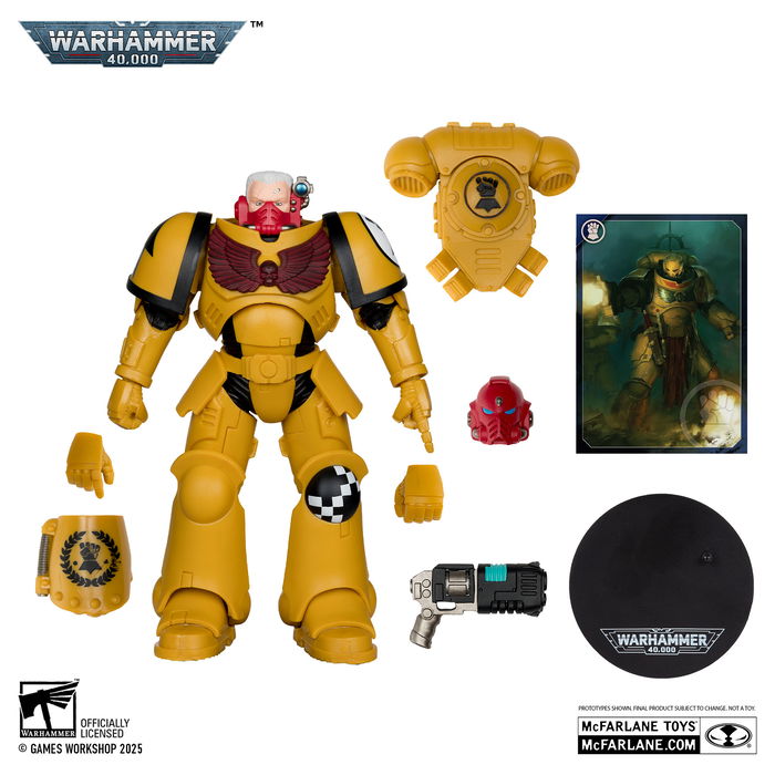McFarlane Figura de Acción Coleccionable Warhammer 40K Intercessor Sergeant 7 Pulgadas, Videojuego, 2025, Color Amarillo