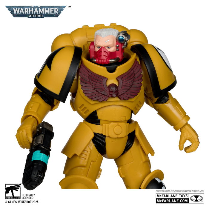 McFarlane Figura de Acción Coleccionable Warhammer 40K Intercessor Sergeant 7 Pulgadas, Videojuego, 2025, Color Amarillo