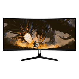 Arozzi TFT Nova 34" Monitor Curvo Gaming, VA, 165 Hz, 3440x1440 (UWQHD), 4K Ultra HD, 1 ms, HDR, Negro - Referencia Nova 34