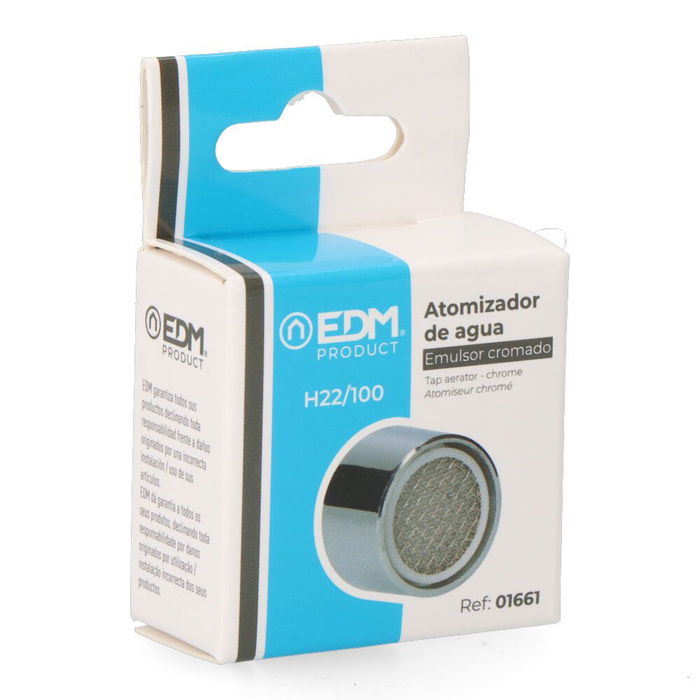 Edm Atomizador para Grifo Cromado Rosca Hembra 22/100 Acero Inoxidable