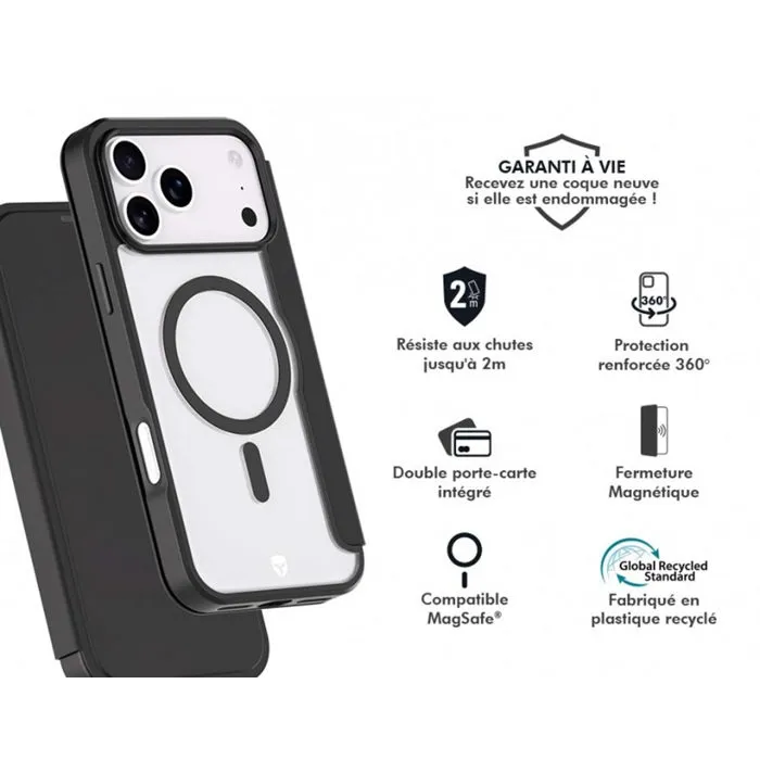 Force Case Funda Tipo Libro con MagSafe para iPhone 17 Pro Max Negra - AABNU41334