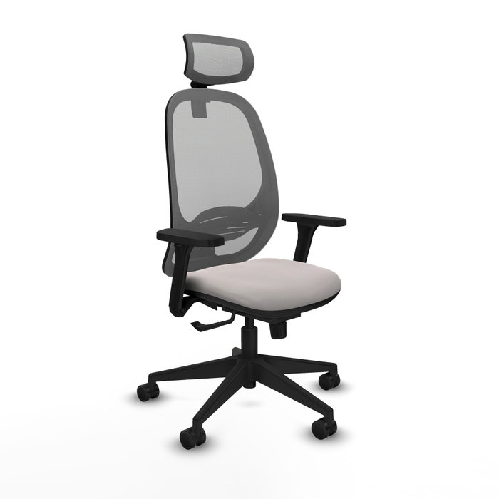 PIQUERAS Y CRESPO Silla de oficina Cilanco con mecanismo Sincro, Blanco y Gris PIQUERAS Y CRESPO Silla de oficina Cilanco con mecanismo Sincro, Blanco y Gris