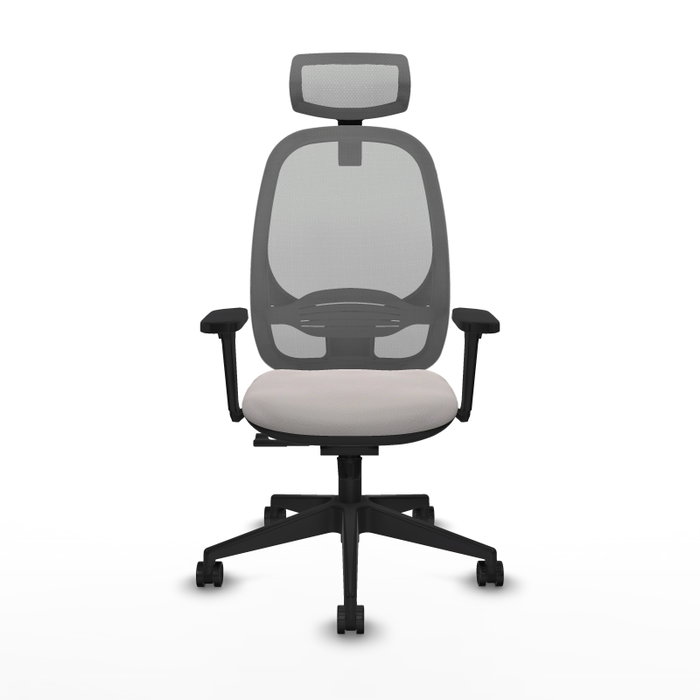 PIQUERAS Y CRESPO Silla de oficina Cilanco con mecanismo Sincro, Blanco y Gris PIQUERAS Y CRESPO Silla de oficina Cilanco con mecanismo Sincro, Blanco y Gris